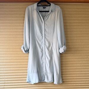 Chambray long Sleeve Dress